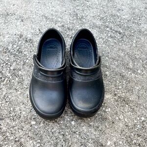 Crocs Mercy Work Clogs/Mules - Slip Resistant - Black - Womens Sz 7 - EUC